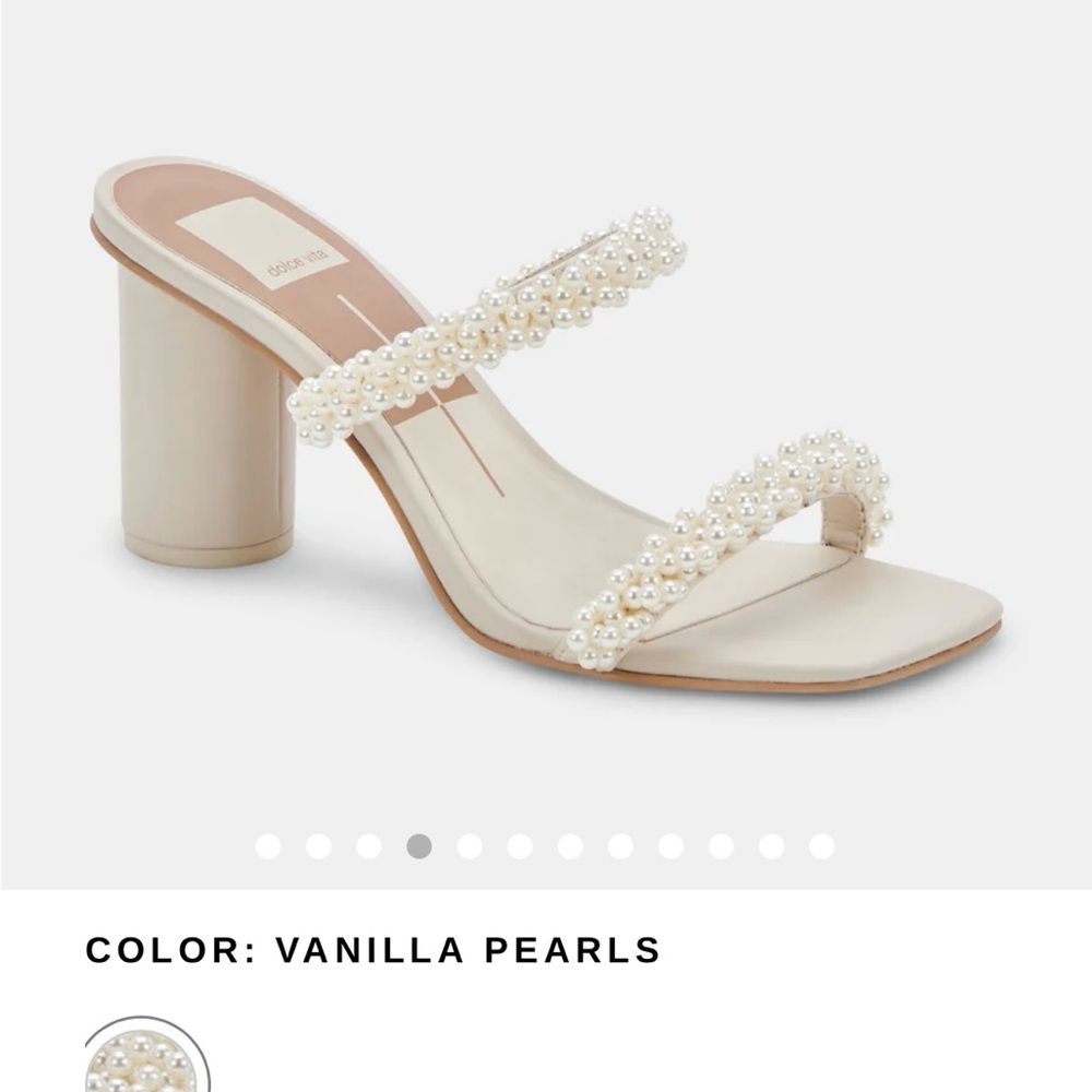 Dolce vita heels with pearl detail. Never worn.